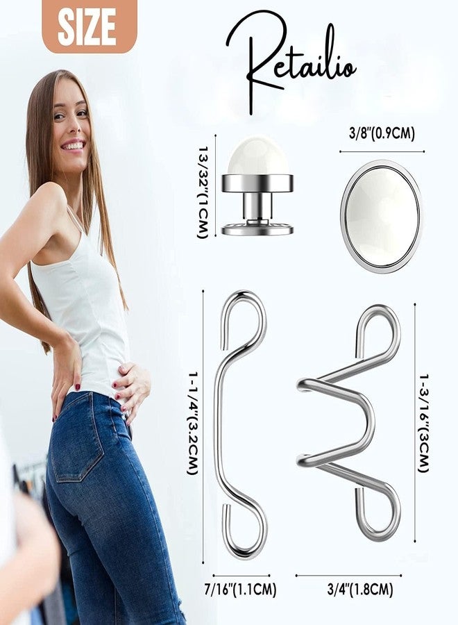 Retailio مجموعة ريتيليو المكونة من قطعتين من موسعات حزام الخصر القابلة للتعديل للجينز والسراويل - زر فوري مناسب تمامًا (2) - Image 5